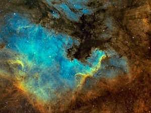 NGC7000 North American Nebula And The Cygnus Wall In Tricolour